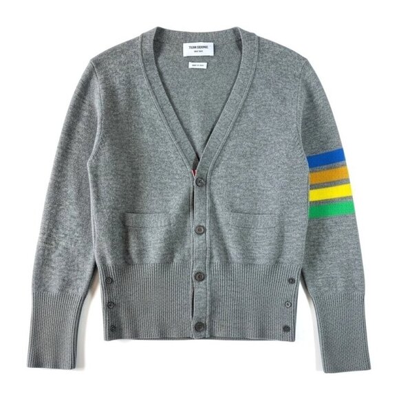 Thom Browne Other - Thom Browne Classic V-Neck Cashmere Cardigan in Gray Size 1/Small 4-Bar Stripe